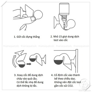 Phễu test CO₂ thủy sinh | Dụng cụ kiểm tra nồng độ CO₂ (không kèm dung dịch) – đẹp và dễ dùng