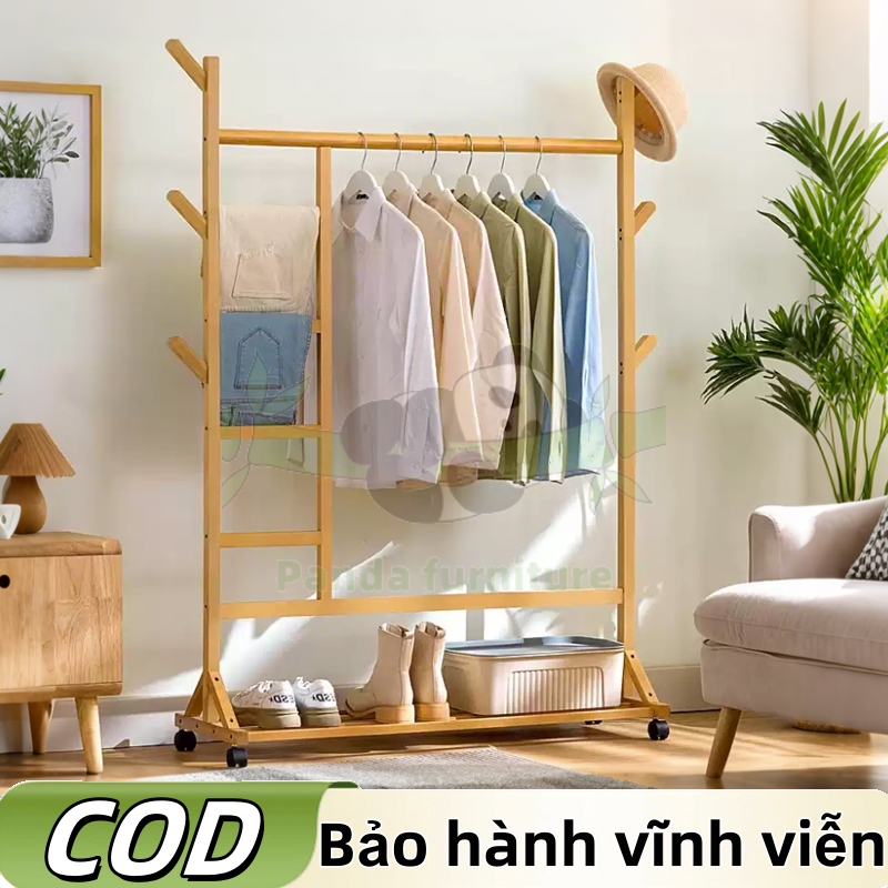 Cây Treo Quần Áo Bằng Gỗ Treo Áo Sơ Mi Phụ Kiện Trang Trí Phòng Khách Phòng Ngủ Đa Chức Năng Mũ Móc Giá phơi quần áo tre | BigBuy360 - bigbuy360.vn