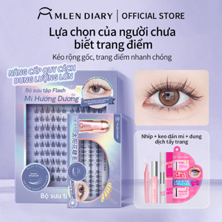 Mi Giả HOA HƯỚNG DƯƠNG BẢN TRUNG MLEN DIARY Mi Cụm Tự Nhiên Mềm Mại Tái Sử Dụng