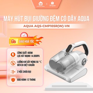 Máy hút bụi giường nệm có dây AQUA  AQS-CMP105R(W)-VN - Công suất 400W, Lực hút 14K PA, Đèn UV diệt khuẩn