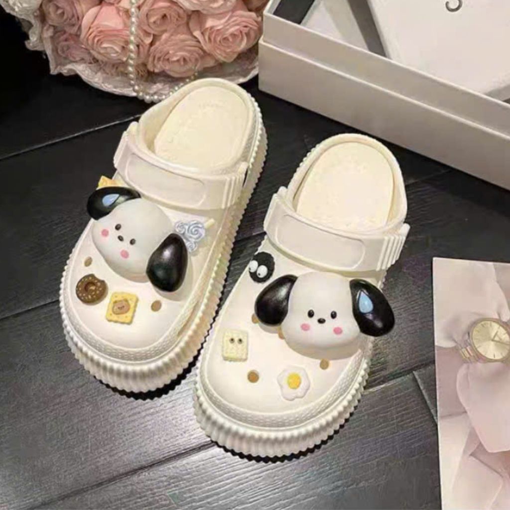 Dép Sục Đế Cao Nữ Phong Cách Hàn Quốc, Dép Sục XiXITIAO Chât Liệu Cao Su Mềm Size 36-41