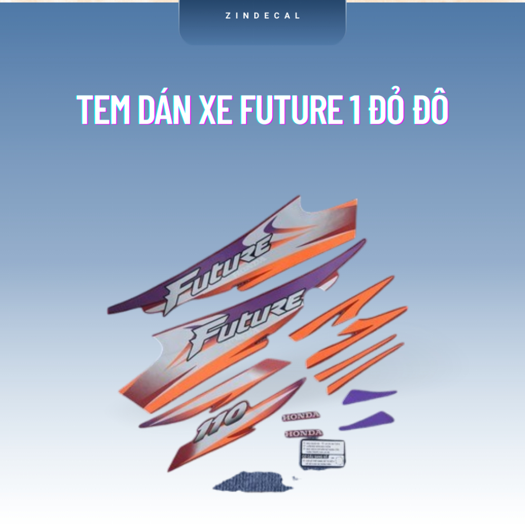 [BẢO HÀNH UY TÍN] TEM DÁN XE FUTURE 1 ĐỎ ĐÔ