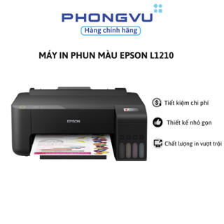 Máy in phun màu Epson L1210 đơn năng - Bảo hành 24 tháng (Bao gồm một bộ mực kèm theo)