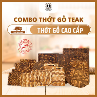 Thớt Gỗ Teak Chính Hãng Tiêu Chuẩn Quốc Tế Cao Cấp New M Way Đủ Size Lớn Nhỏ Băm Thái Chặt Decor