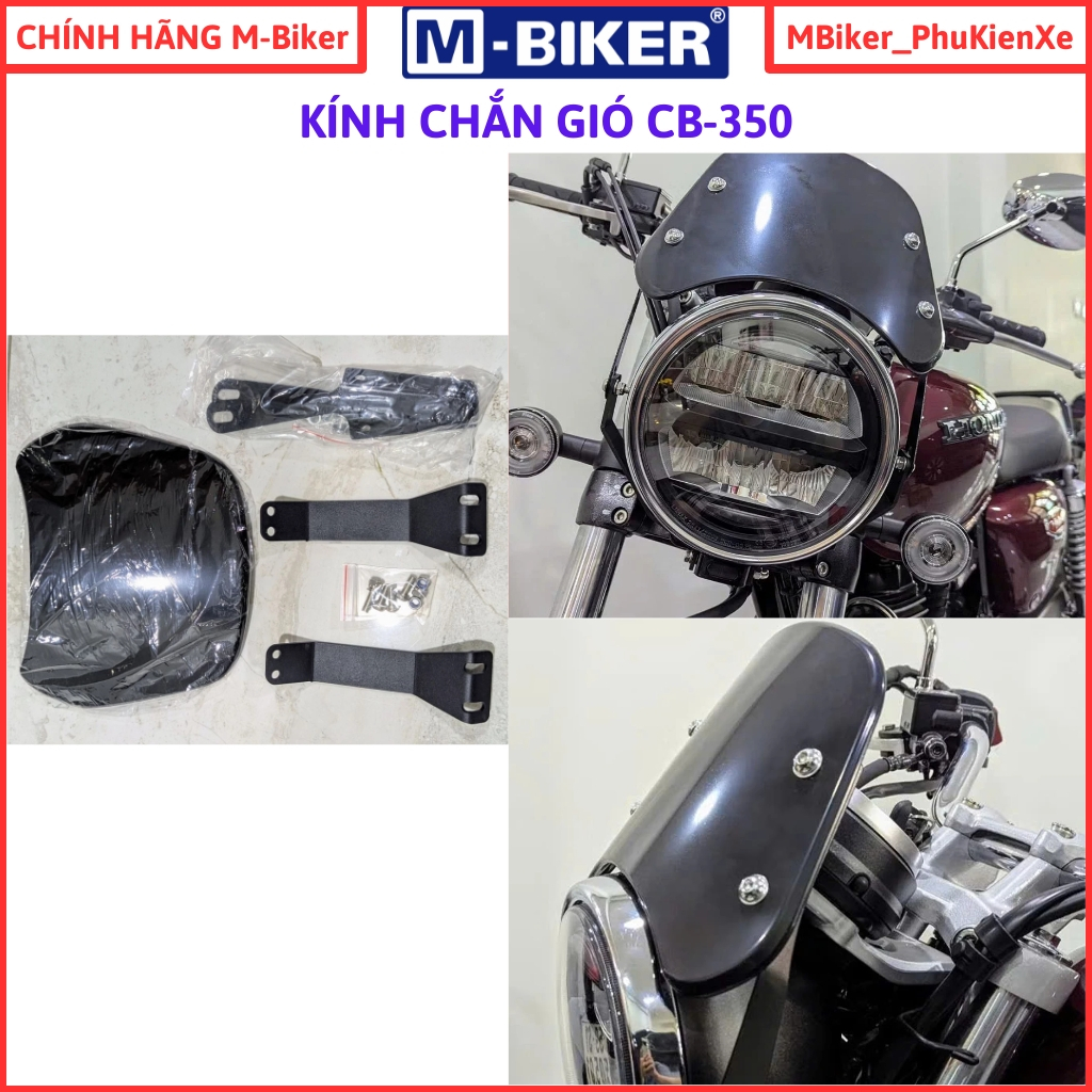 Kính chắn gió CB350, Mào đèn cb350, phụ kiện cb350, phụ kiện chính hãng mbiker