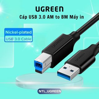 Cáp USB 3.0 AM to BM Máy in Ugreen US210 Chính hãng
