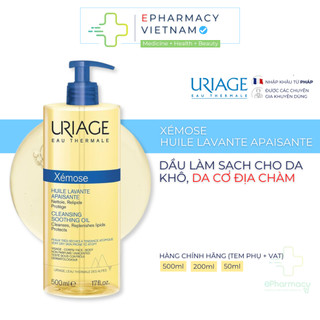  Gel Làm Sạch URIAGE Xémose Huile Lavante Apaisante Làm Sạch Dạng Gel Oil 