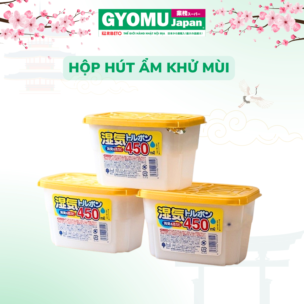 Hộp hút ẩm khử mùi chống mốc 450ml - Gyomu Japan