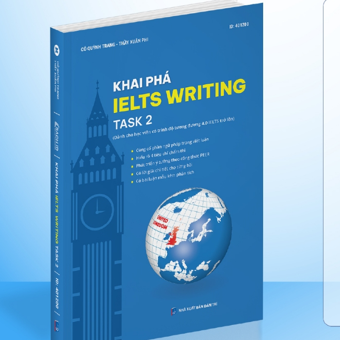Sách IELTS Writing task 2 - khai phá luyện thi ielts writing 4.0+ moonbook