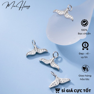 [S925] Charm bạc treo hình đuôi cá đính đá - MH807 MOCHUONG JEWELRY