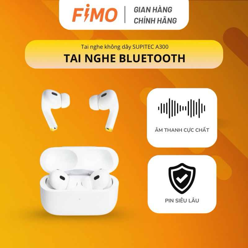 Tai Nghe Không Dây Supitec A300 Âm Thanh Sống Động | Tại Nghe Bluetooth Thiết Kế Gọn Nhẹ, Kết Nối Ổn Định