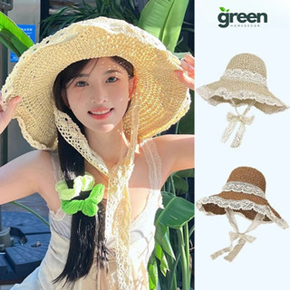 Mũ Cói Ren Đi Biển Cho Mẹ Và Bé Gái Đáng Yêu, Nón Cói Che Nắng Thắt Nơ Đi Du Lịch Style Nàng Thơ