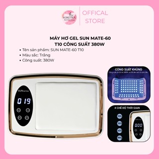 Máy Hơ Gel SUN MATE-60 T10 - 380W, 90 Bóng LED/UV, Thiết Kế Sang Trọng Mạ Vàng, Bảo Hành 6 Tháng