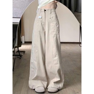 Quần Nữ Hàn Quốc Cạp Cao Tôn Dáng Tôn Eo Ống Rộng Vải Kaki Mềm Bền Đẹp Có Túi Hot Trend