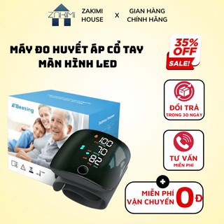 Máy Đo Huyết Áp Cổ Tay Cao Cấp – Màn Hình LED Rõ Nét, Hỗ Trợ Tiếng Việt, Độ Chính Xác Được Kiểm Chứng (YUNOZA)