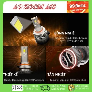  Đèn Pha LED Aozoom LED A65 65W – Chip LED Siêu Sáng 36.000lm Tản Nhiệt Kép IP68 