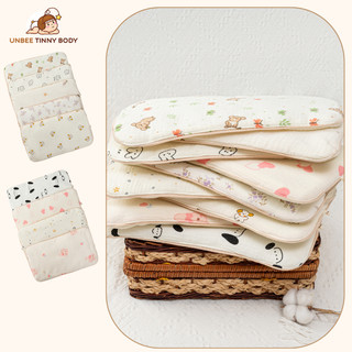  Gối bằng sơ sinh xô muslin 24x38x2cm - Gối bằng unbee cho bé sơ sinh 