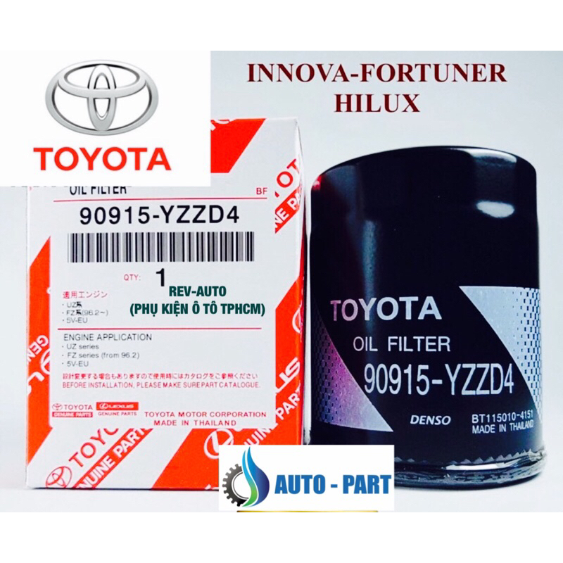 Lọc nhớt Toyota Innova & Fortuner Hilux(+Quà tặng) Mã 90915-YZZD4