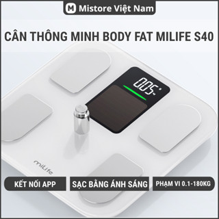 Cân thông minh miLife S40 phân tích tỷ lệ mỡ, béo phì, kết nối app mihome