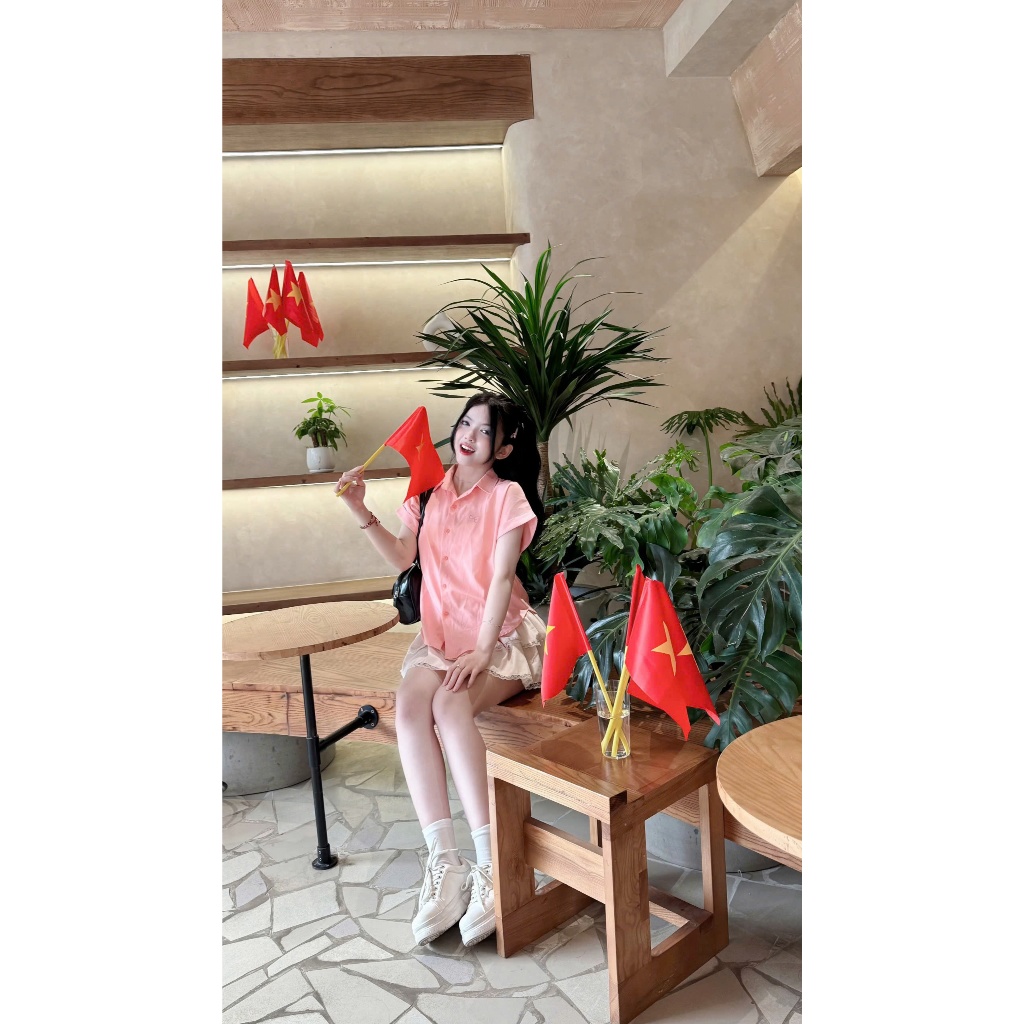 Áo sơ mi nữ tay hến chất lụa cát phong cách Hàn Quốc by Qiho store A30 | BigBuy360 - bigbuy360.vn