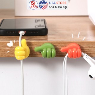  Set 10 Móc Treo Giữ Dây Cáp Sạc Hình Bàn Tay Thú Vị - Giữ Dây Tai Nghe Độc Đáo 