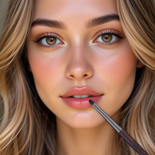 Cọ Vẽ Viền Môi Chuyên Dụng  Đầu Vát / Đầu Nhọn, Dễ Tán Son