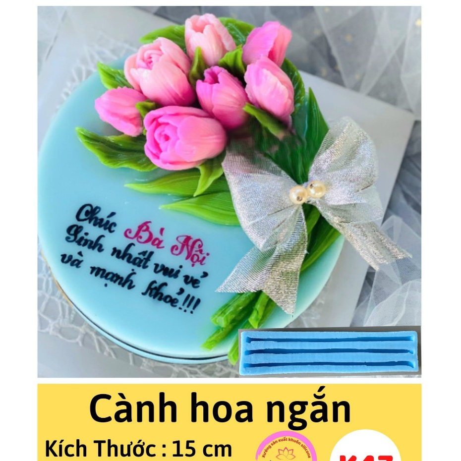 Khuôn silicone Hồng Phát tạo hình cành tulip - K45, K47