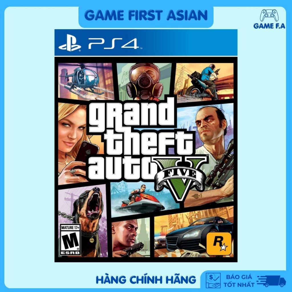 Đĩa game Ps4 Grand Theft Auto V Premium Edition (GTA 5)