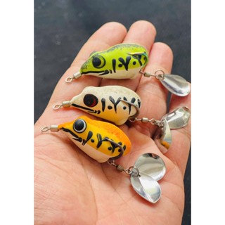 Nhái hơi chằng hiu F38 chì đúc Lưỡi Gamakatsu nặng 8-14g trang bị 2 thìa chống vướng tốt