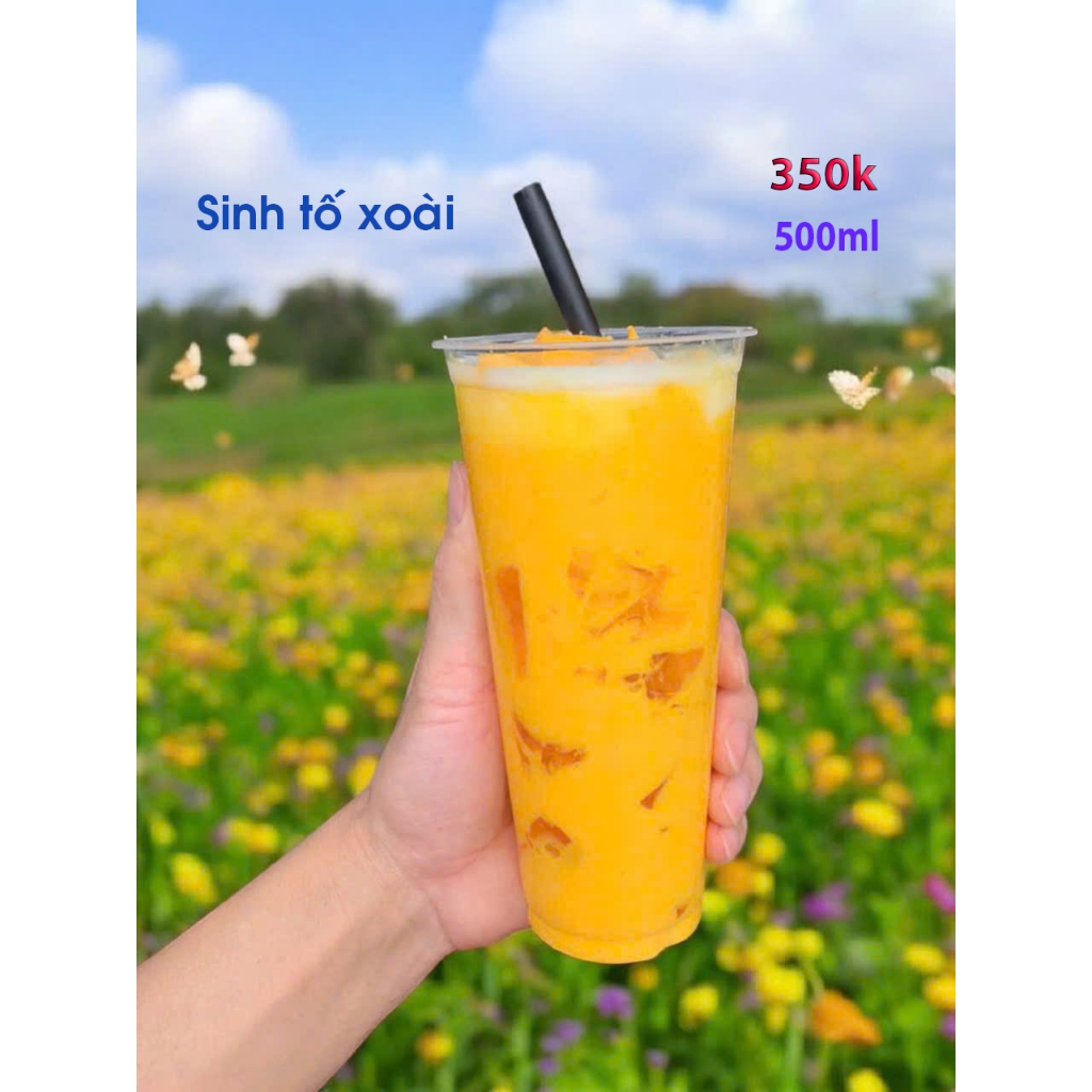 Mô hình sinh tố xoài cực đẹp , ly  sinh tố giả trưng bày