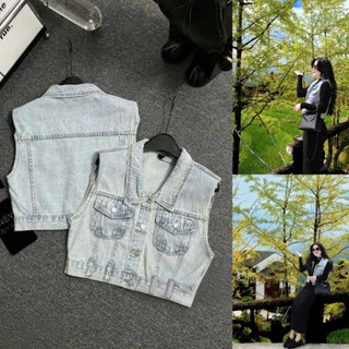  Set áo gile jeans bò hàng QC cao cấp áo khoác bò khoét nách hottrend trẻ trung năng động cá tính dành cho nữ 