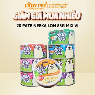   GIẢM GIÁ MUA NHIỀU  20 Lon Pate Neeka Cho Mèo 85G - Pate Dạng Gravy Cung Cấp Nhiều Nước Cho Mèo 