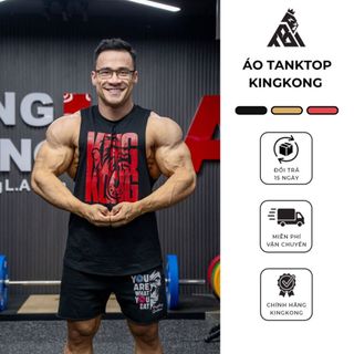  Áo Ba Lỗ KingKong Tanktop Cotton In Chữ KingKong Tạo Hình - Local Brand TB KINGKONG SPORT WEAR 