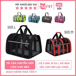 Túi vận chuyển lưới nhiều màu cho chó mèo 3 size | Túi du lịch lưới cho thú cưng