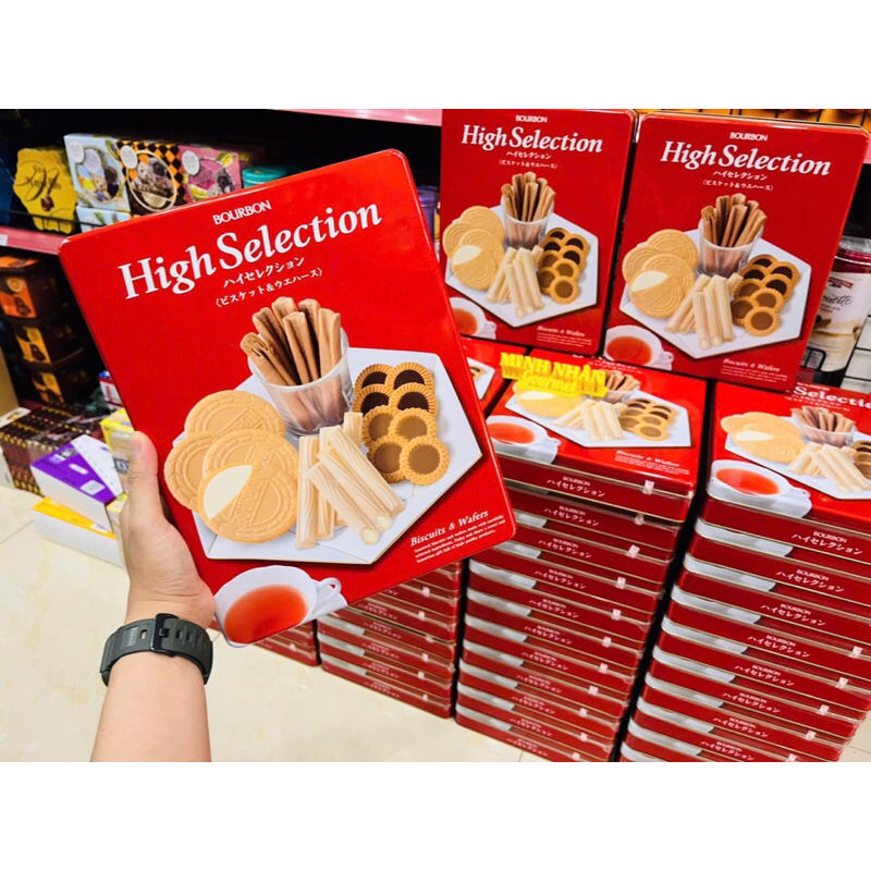 Bánh Quy Hộp Thiếc Cao Cấp Bourbon High Selection Nhật Bản
