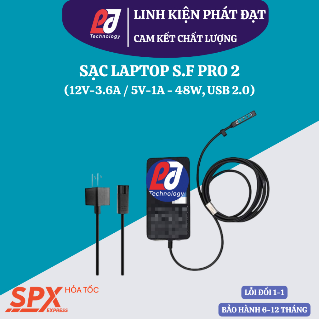 Sạc Laptop S.F Pro 2 (12V-3.6A / 5V-1A - 48W, USB 2.0)