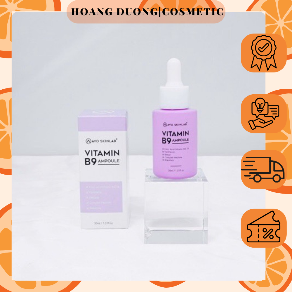 [Công ty] Tinh chất Vitamin B9 Avo Skinlab cấp ẩm, phục hồi, làm dịu da 30ml