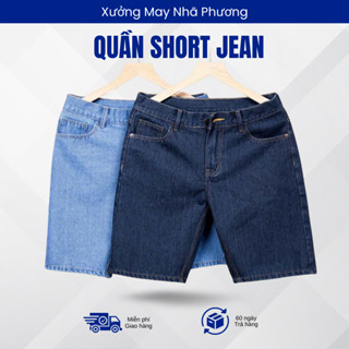 Quần short jean nam vải jean cotton loại quần short nam trung niên chất dày dặn mềm mát QUAN05