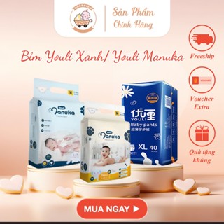 [Hàng mới về] Bỉm Youli Xanh/ Youli Manuka size S108/M92/L84/XL72