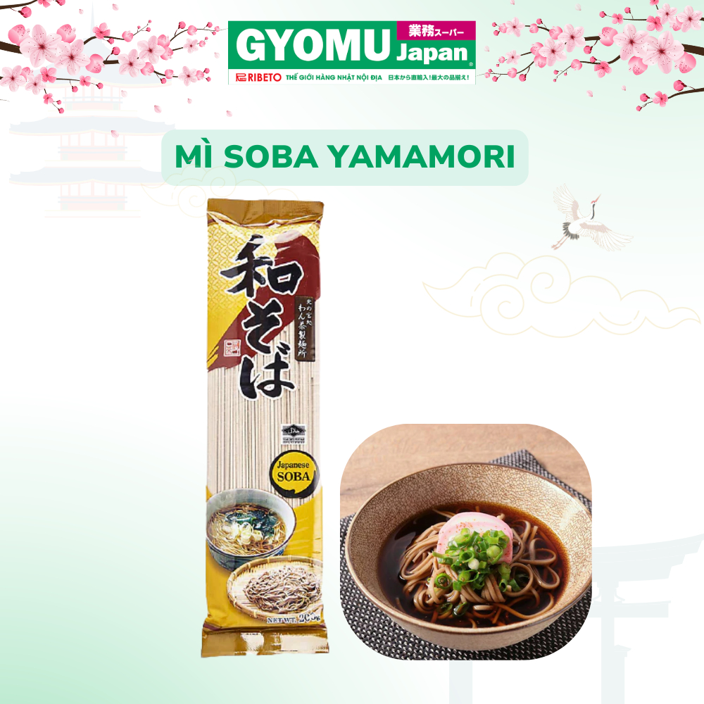 Mì Soba (Yamamori) 200g - Nhật Bản - Gyomu Japan