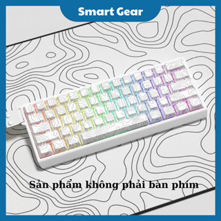 Keycap pbt xuyên led vân Topographic 4.0 dùng cho bàn phím cơ led RGB