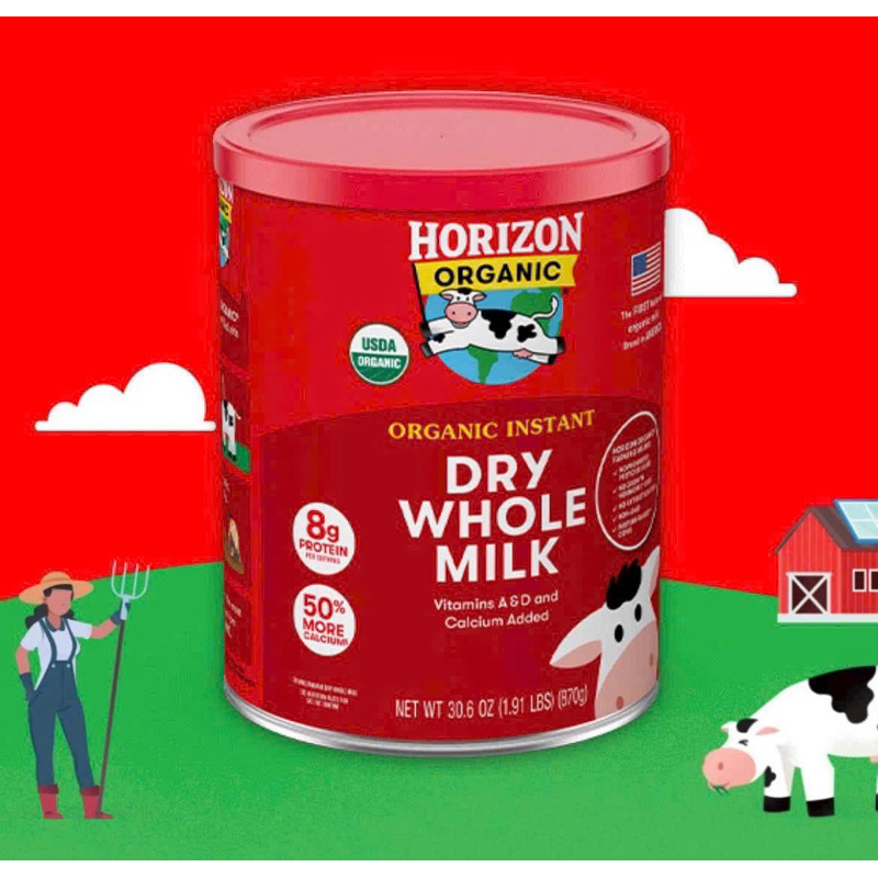 [2027 ] Sữa nguyên kem Horizon Organic Dry Whole Milk 870g