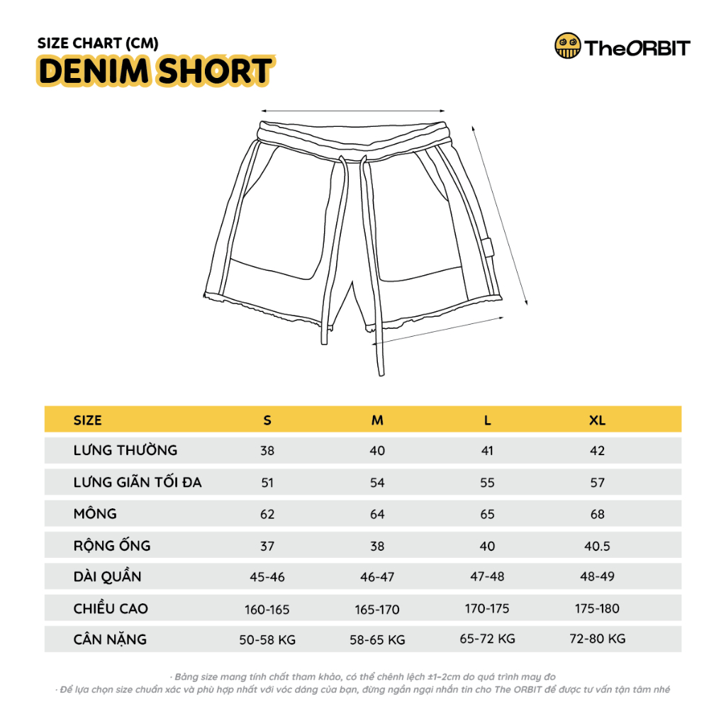 Quần Short Nam Nữ The ORBIT - ORBIT Denim Short - Local Brand Chính Hãng | BigBuy360 - bigbuy360.vn