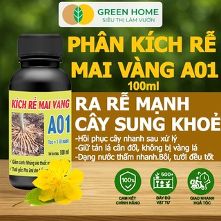 Phân Bón Kích Rễ Mai Vàng GreenHome Hũ 100ml Ra Rễ Cực Mạnh Dùng Giâm Chiết Cành Chuyên Hoa Mai 