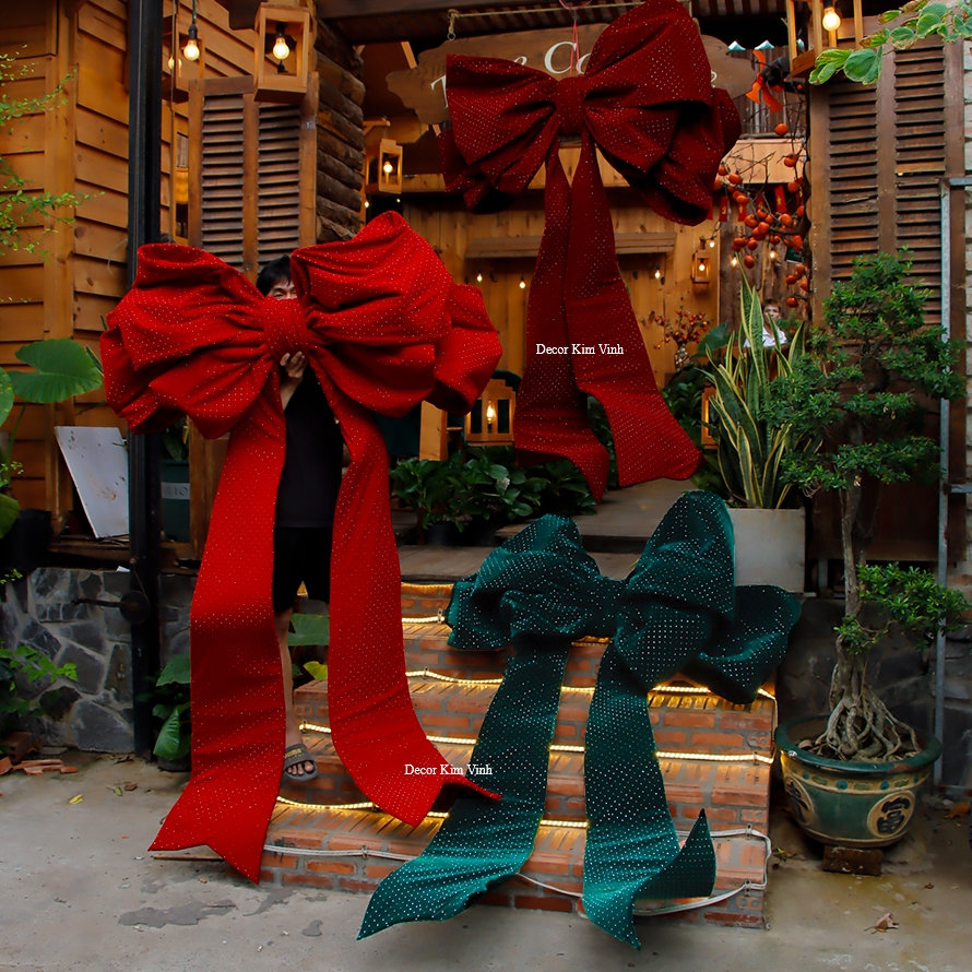 Nơ Đuôi Dài 6 Cánh NCC14 Trang Trí Decor Quán Shop Trang Trí Cây Thông Trang Trí Sự Kiện