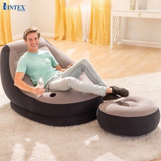 Ghế hơi tựa lưng, kèm ghế con gác chân Intex 68564 - Kèm bơm điện
