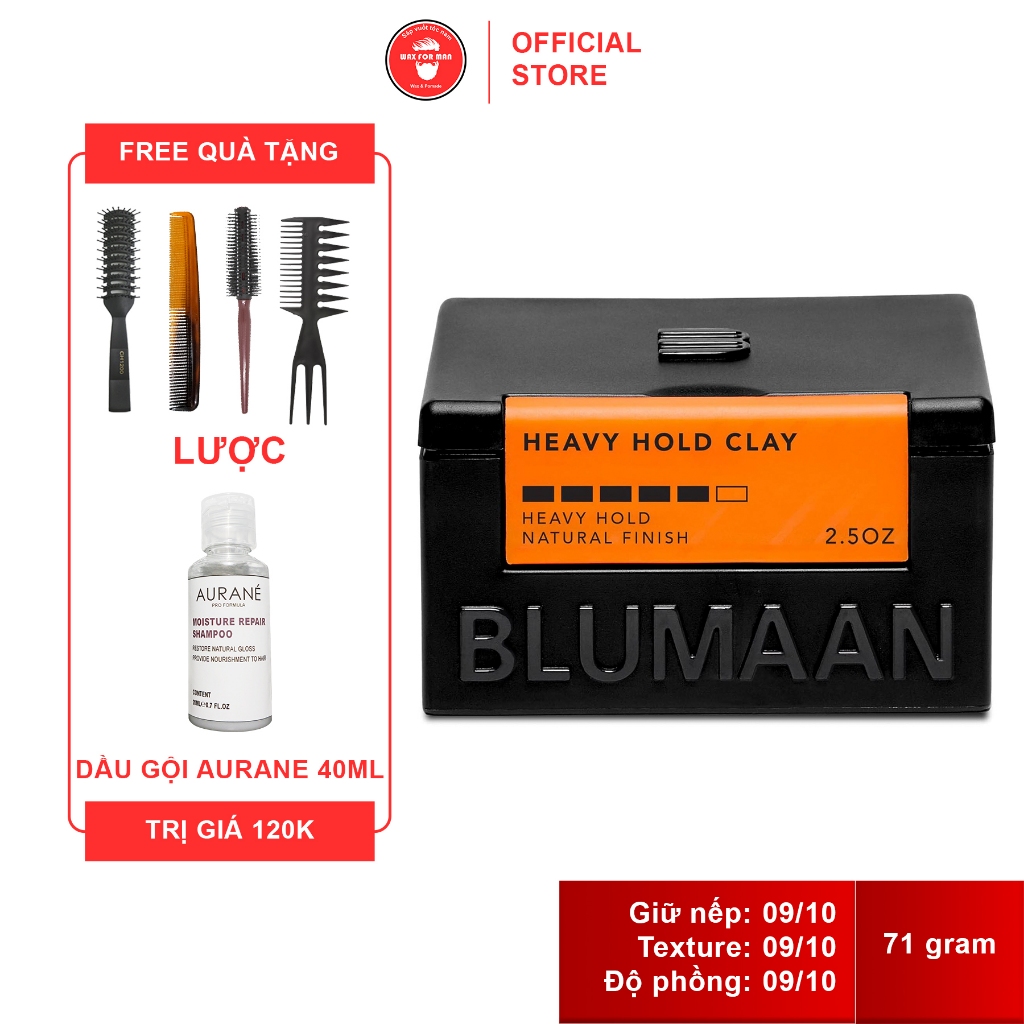 Sáp vuốt tóc tạo kiểu Blumaan Heavy Hold Clay
