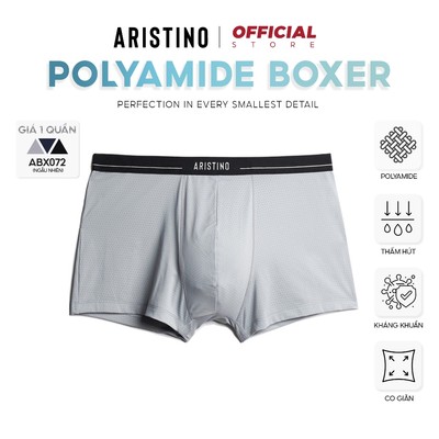 Quần lót boxer nam ARISTINO sịp đùi cao cấp với +1000 lỗ thông hơi, mát lạnh thoáng khí - ABX072