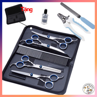 7 Cái / Bộ Bộ Kéo Cắt Tỉa Lông Chó Mèo Tặng Hộp