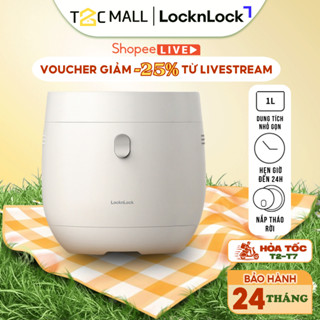 Nồi Cơm Điện LocknLock 1L, Nồi Cơm Mini Đa Năng Chống Dính Chính Hãng Cao Cấp EJR376WHT T2C Mall